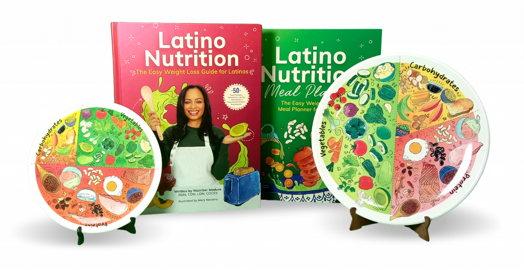 nutrition cook book for weightloss and mealplanner portion plate design and illustration